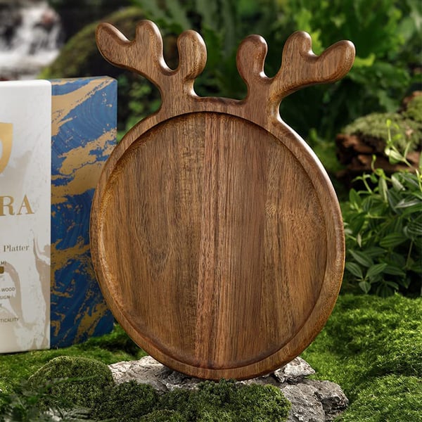 Antler Shaped Wooden Tray
