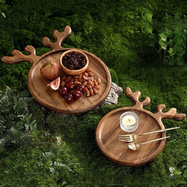 Antler Shaped Wooden Tray