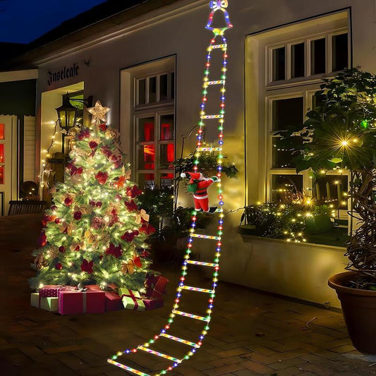 Christmas Santa Climbing Stairs Light