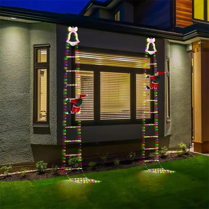 Christmas Santa Climbing Stairs Light