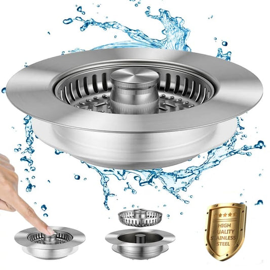 3-in-1 Kitchen Sink Drain Strainer