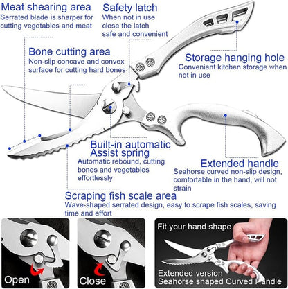 🔥Ultra Sharp Stainless Steel Bone-Cut Scissors