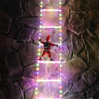Christmas Santa Climbing Stairs Light